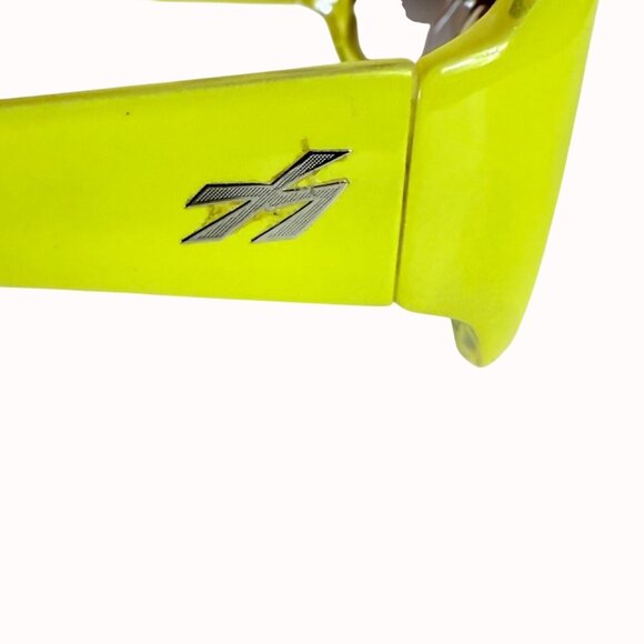 Y2K Oversized Retro Sunglasses Lime Green Brown Gradient Womens 2000s Statement main image 5